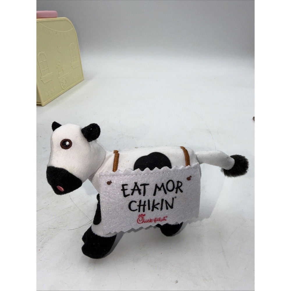 Chick-Fil-A Cow Plush Standing 6" Eat Mor Chikin Promotional 2024 Kids Meal Toy